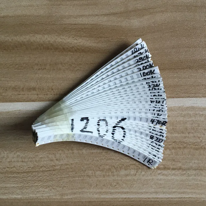 1206 SMD Резистор Комплект Ассорти Комплект 1ohm-1M Ом 1% 33 valuesX 20 шт = шт. 660 шт. Образец комплект