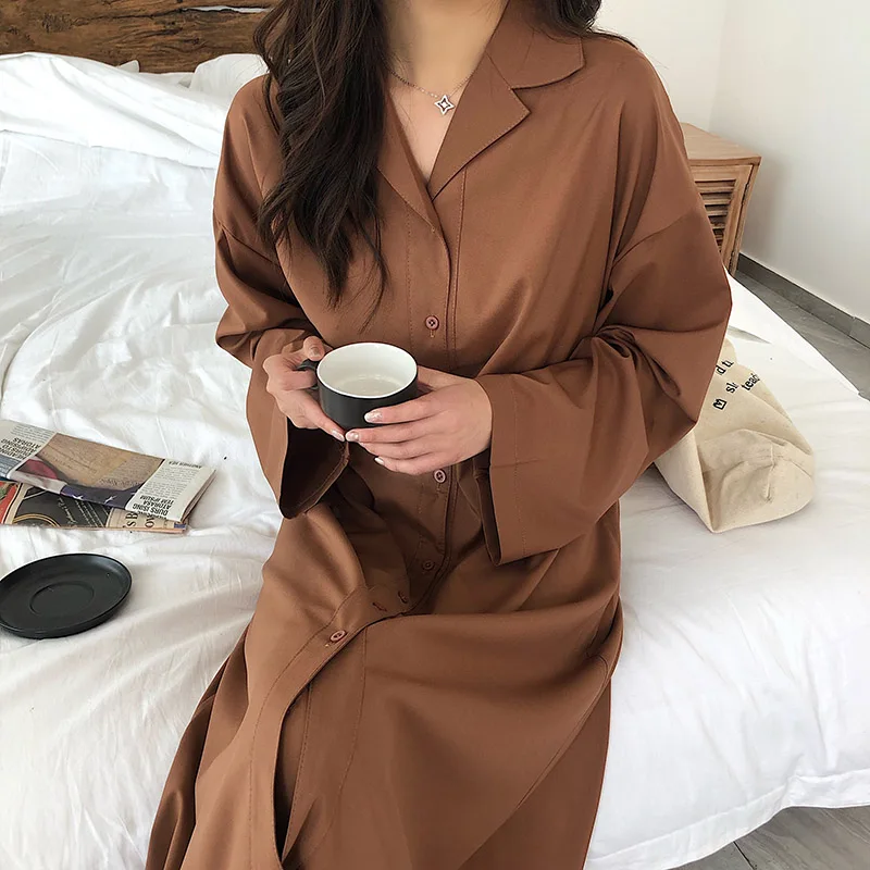 

Korean Coat Fashion 2019 Autumn New Loose Long Windbreaker Jacket Female Turn-down Collar Plus Size Single Breasted Elegant