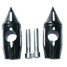 Черный шип пуля руль стояки для Yamaha Honda Suzuki Kawasaki " Rise