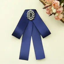 Сладкий женский унисекс Ретро Воротник галстук-бабочка ручной работы колледж студентов Стразы кристалльная бабочка Униформа выполнить ленточка с бантиками