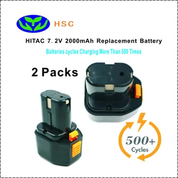 

2PCS 2000mAh rechargeable battery HIT7.2A NCD battery 7.2V Replacement Hitac FEB7S EB712S EB714S 325292 Battery pack 7.2V