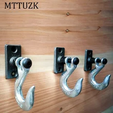 MTTUZK чугунные промышленные ветровые крючки Винтажный стиль крючки для пальто креативные настенные крючки для пальто металлические крючки для халатов