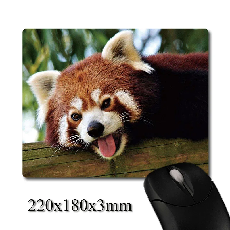 

Cute Smiling Red Panda printed Heavy weaving anti-slip rubber pad office mouse pad Coaster Party favor gifts 220x180x3mm