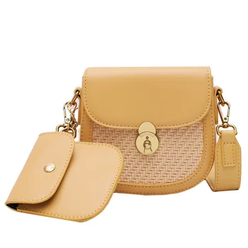 

New Texture Slung Woven Chain Summer Wild Saddle Shoulder Bag Saddle Bag