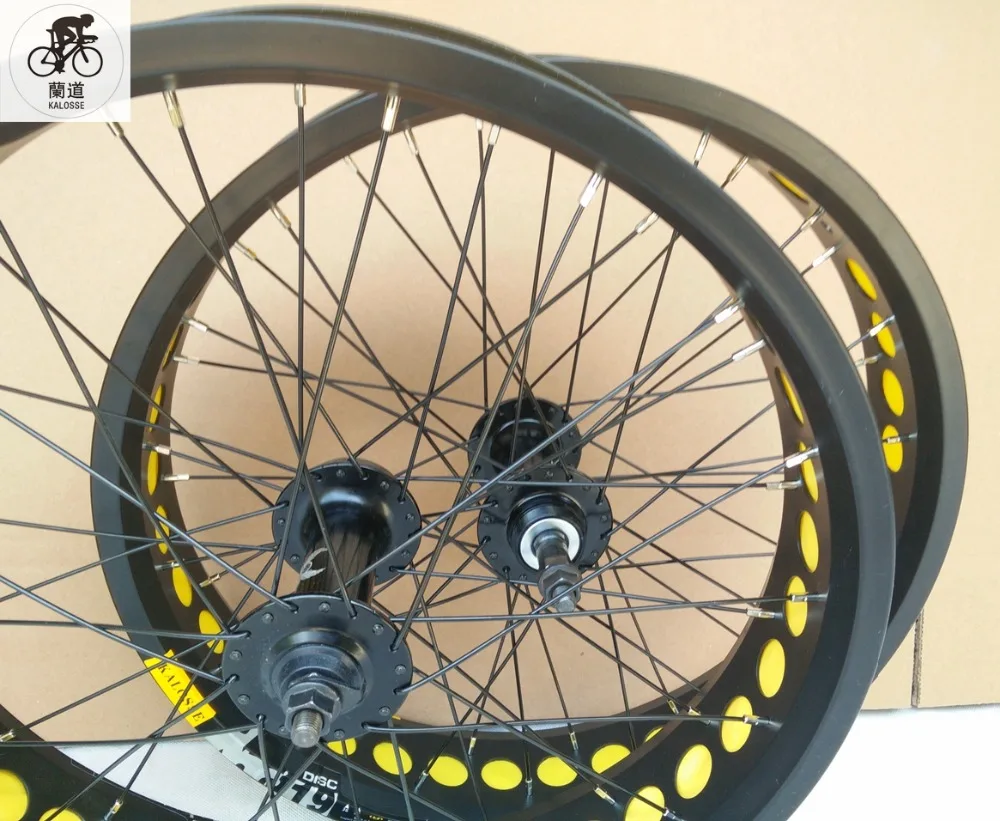 Best Kalosse  Sports equipment Fat bike wheels  Snow/beach wheel 20er  20*4.0 , 7/8/9/10S cassette  F135/ R190mm hubs , DIY colors 5
