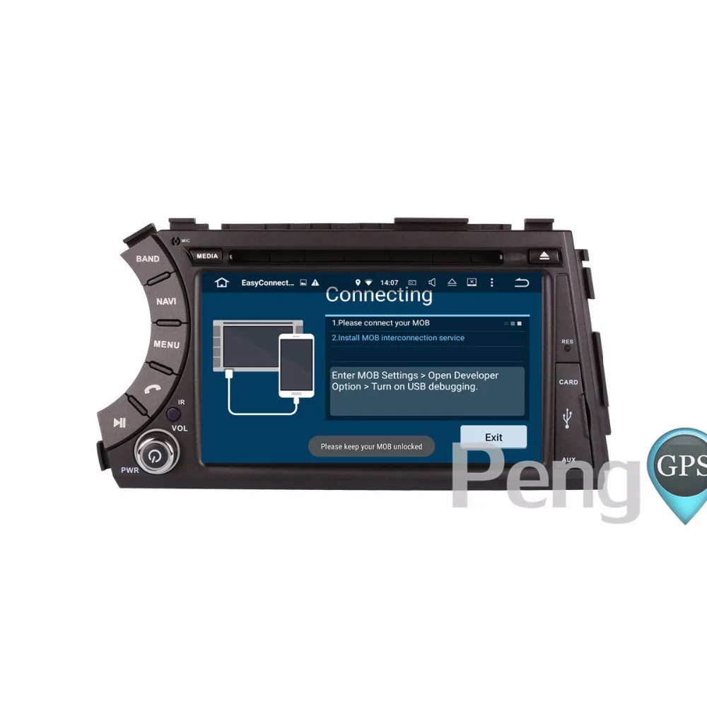 Best 2 Din Android 7.1 Quad Core Car CD DVD GPS Player for Ssangyong Kyron Actyon with WIFI FM Radio 2GB RAM 1024*600 Screen Headunit 1