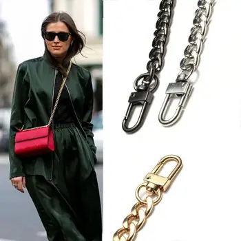 

High-End Bag Strap Chain Accessories Metal Bag Belt Replacement For Handbag Purse Smooth Golden Silver Color Bag Straps Gift