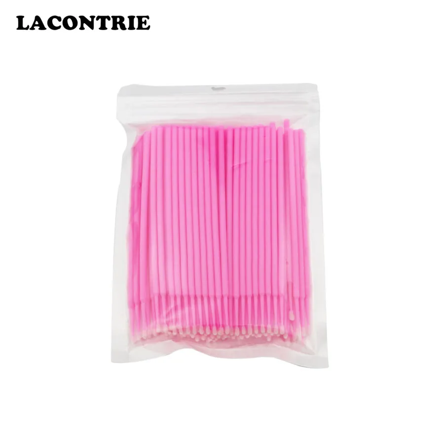 

100/200/300pcs Glue Cleaning Tool Disposable Micro Applicators Brush Individual Eyelashes Applicators Eyelash Extension Supplies