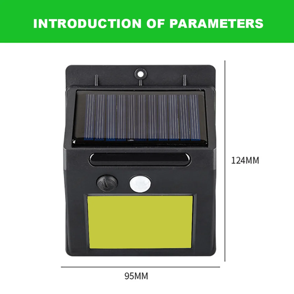 

High Waterproof COB Solar Wall Light Infrared Body Induction Lamp for Camping Courtyard LG66