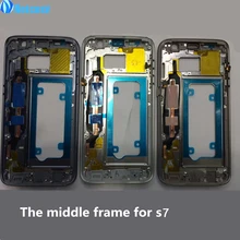 

For Samsung S7 S7 edge Blue/White/Gold Housing Middle Frame Bezel Middle Plate Cover replacement part For Samsung s7 s7 edge