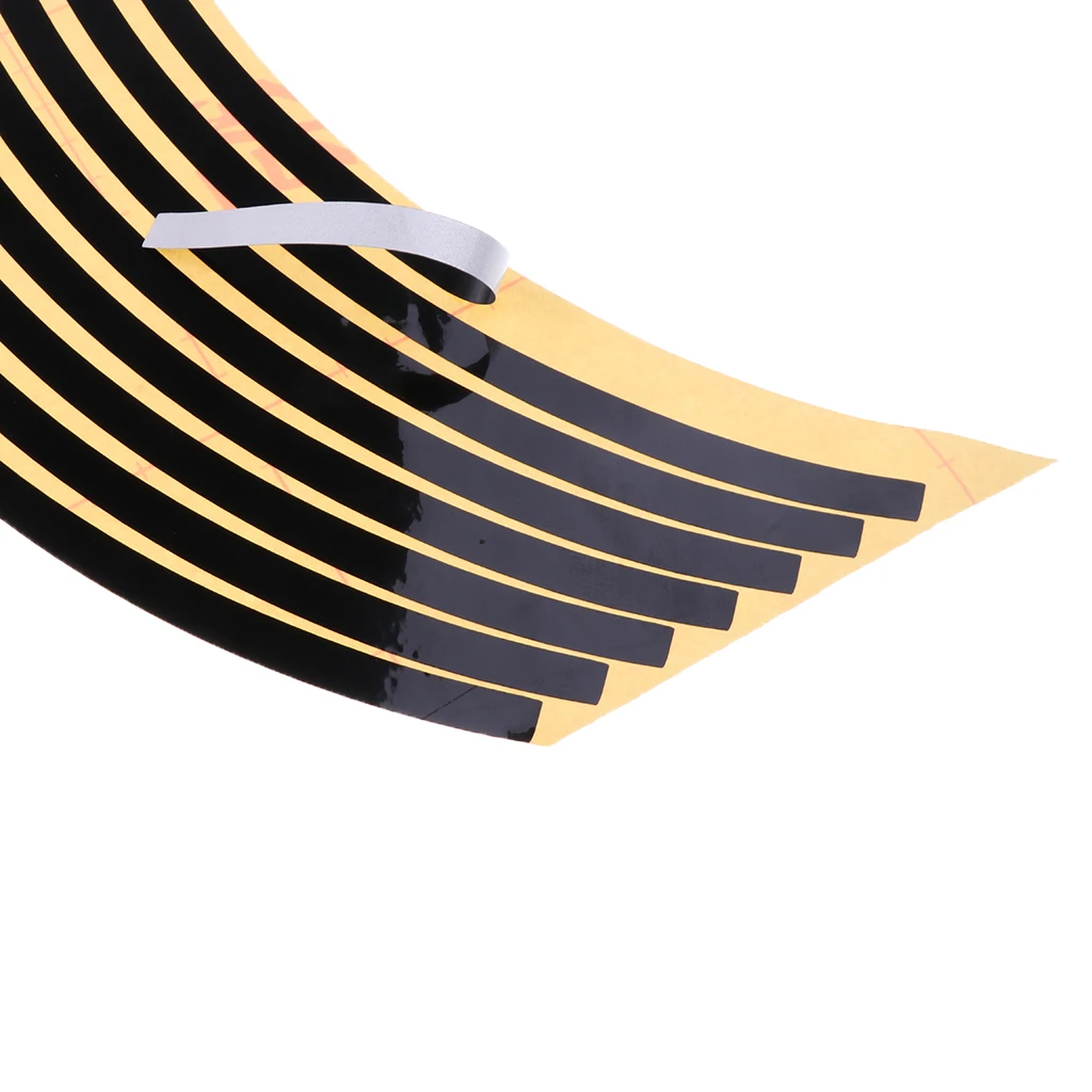 Reflective Speed Tapered Wheel Rim Tape Stripe fit Motorcycles, Cars, Trucks Glossy Vinyl - Durable And Waterproof