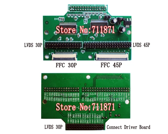 Плата преобразования 30P + 45P TTL адаптер LVDS пластина 45Pin 30pin FFC 30 45pin до коннектор 45