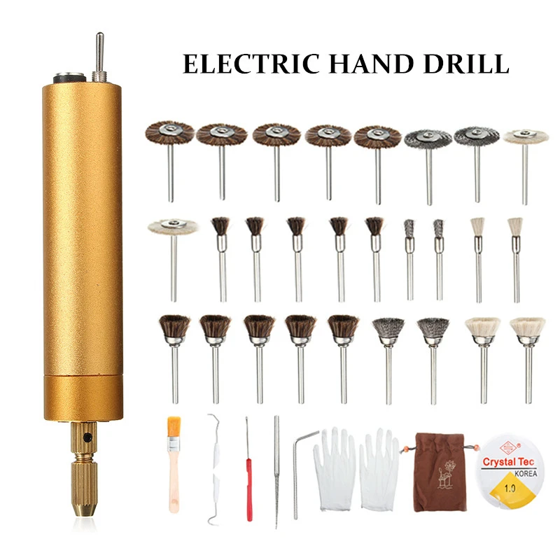 37Pcs Set DC 5V Electric Hand Drill Rotary Tool Acessories kitin Power Tool Accessories from