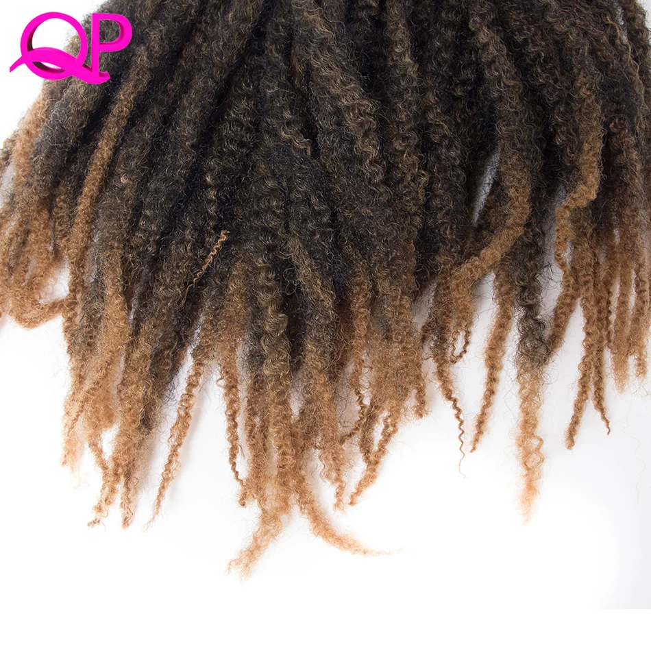 Qp волосы, 20 корней, вязанные крючком волосы, 18 дюймов, Омбре, матовый цвет, афро кудрявые, кудрявые, косички, синтетические волосы для наращивания, косички Marley
