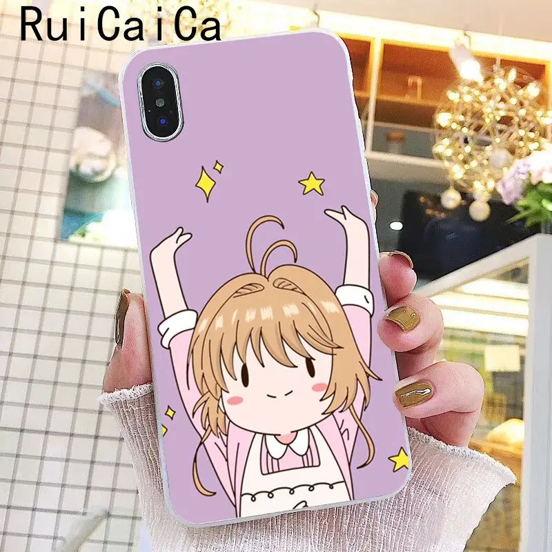 Чехол для телефона Ruicaica pink Kinomoto Sakura Cardcaptor с милым рисунком iPhone 8 7 6 6S Plus X XS MAX 5 5S SE XR