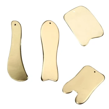 

Guasha Tool Copper Guasha Board For Scraping Body Anti Stress Chinese Therapy Massage Device For Health Care with gift bag
