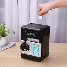 Piggy Bank ATM Password Money Box Automatic Electronic Piggy Cash Coin Saving Box ATM Bank Safe Box Deposit Banknote simulation atm saving banks children kids atm piggy bank atm money safe box with lcd screen kids gift money safes saving pot