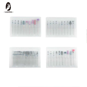 

Ladymisty 10pcs/box Nail Drill Bits Set 18Pcs/lot Manicure Rotate Burr Manicure Accessory Electric Machine for Polishing Cutters