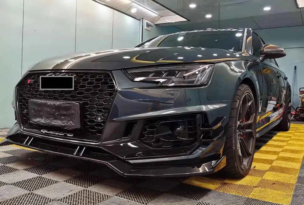 RS4 кузова автомобиля ABT наборы кузова для Audi RS4 передний бампер/Передняя решетка/передняя губа/ACC противотуманная фара крышка/боковое крыло вентиляционное отверстие