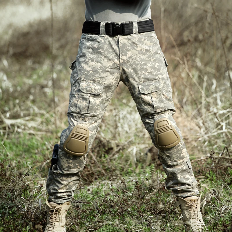 Camouflage Tactical Pants Military Cargo Pants Knee Pad Field Work Combat Men US Army Pantalon Hunt Ploce Airsoft Trousers white cargo pants
