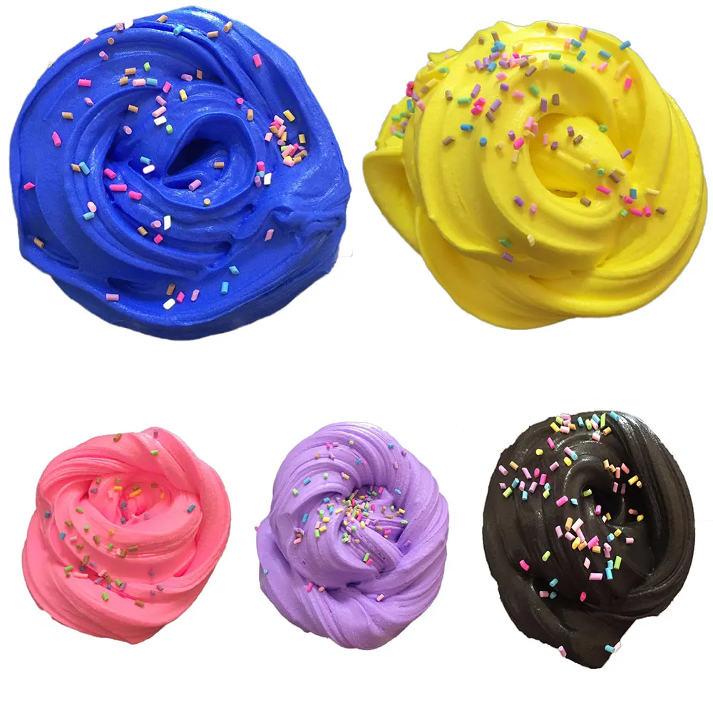 2018 No Borax Modeling Clay Putty Slime Colorful Snow Mud Fluffy Floam