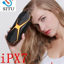 На месте IPX7 Водонепроницаемый Bluetooth Динамик Беспроводной стерео Бас объемный Soundbox Поддержка комаров Handsfree TF AUX