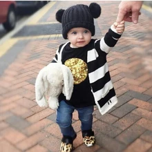Baby Kint HatNew Unisex Baby Boy Girl Children Dual Ball Knit Sweater Cap Winter Hats Kintted Crochet Beanie Caps Thermal kids