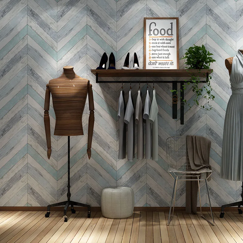 Retro Nordic Wood Wallpaper 3D Embossed Wood Texture Wall Paper Living Room Bedroom Clothing Store Non-Woven Wall Covering Rolls Retro Nordic Wood Wallpaper 3D Embossed Wood Texture Wall Paper Living Room Bedroom Clothing Store Non-Woven Wall Covering Rolls