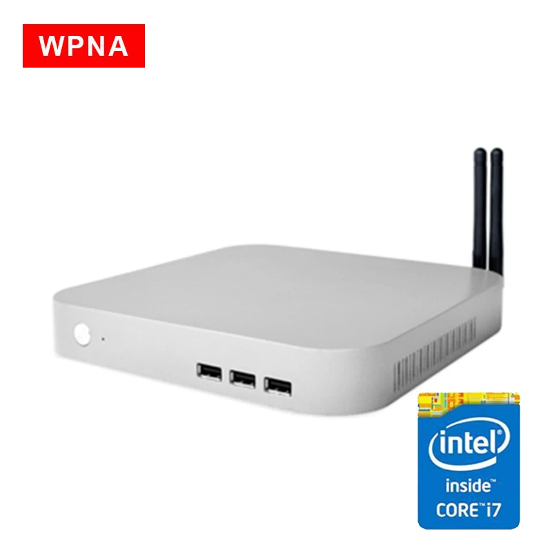 Micro Barebone HTPC T5 Intel CPU Core i7 8GB 240GB SSD HD Graphics 300M WIFI Windows10 Mini PC Computer