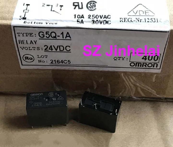 10 Pz Omron G5Q-1A 24Vdc 12Vdc 5Vdc Autentico Relè Originale Dc24V Dc12V Dc5V 300. 10