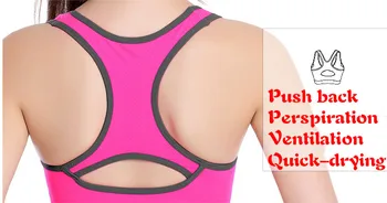Women sport Bras Sexy Seamless Yoga Shirts Sport Bra Top Comfortable Bra Push Up for