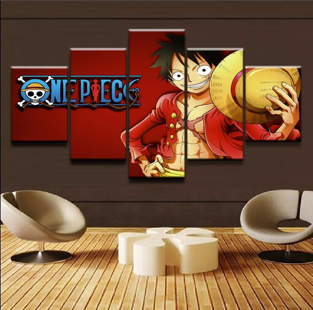 Large Canvas Printed Framework Modular Wall Art Picture 5 Panels Monkey