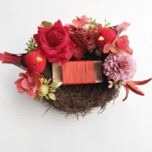 Красная тема свадебный брак фото реквизит украшения персонализированные птица в гнезде кольцо Подушка на заказ кольцо носитель