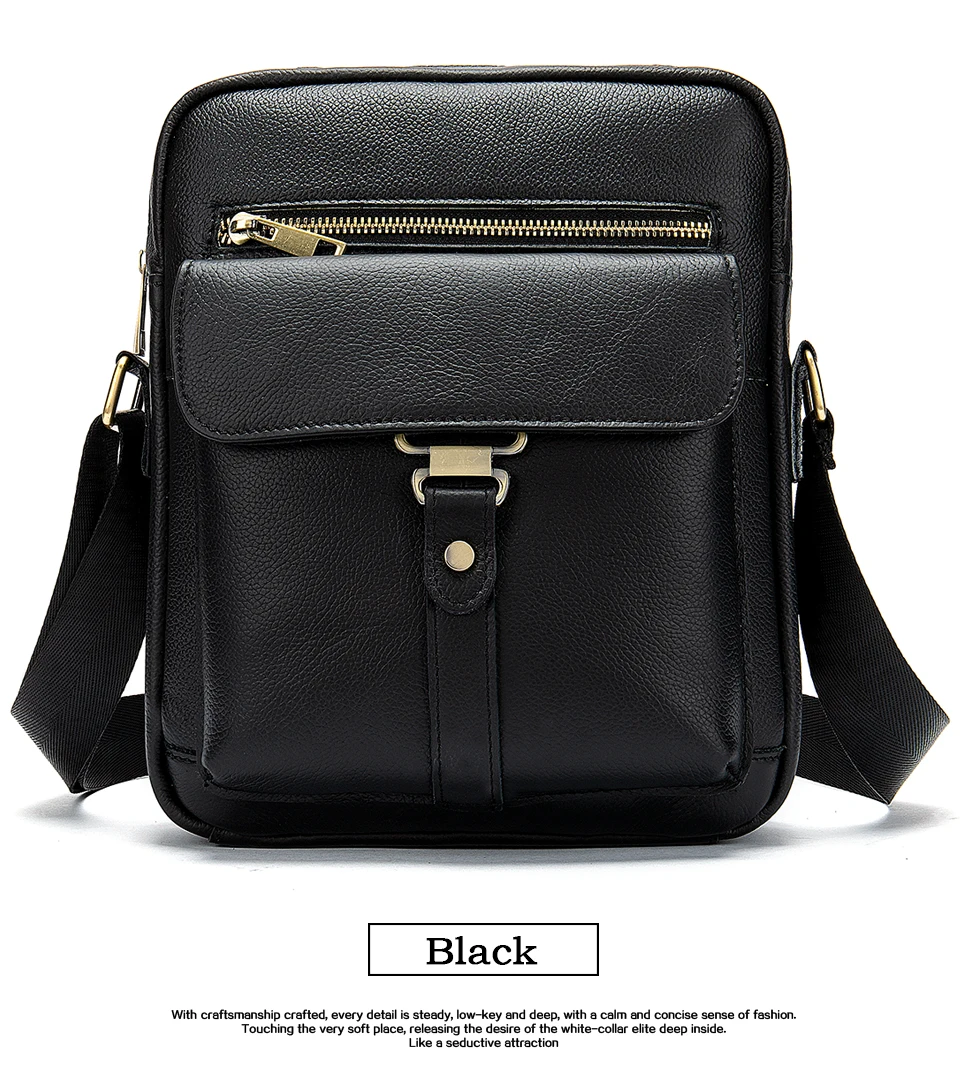 Men 's Shoulder Bags Genuine leather Male Flap Crossbody Bag for Men Vintage Pockets Ipad Phone Messenger Handbags 17