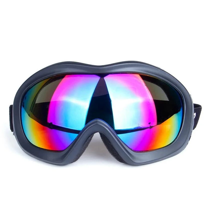 Ветрозащитные лыжные очки для сноуборда мотоцикла UV400 крутые пылезащитные лыжные очки Googles мужские и женские противотуманные зимние солнцезащитные очки - Цвет: Matt Black