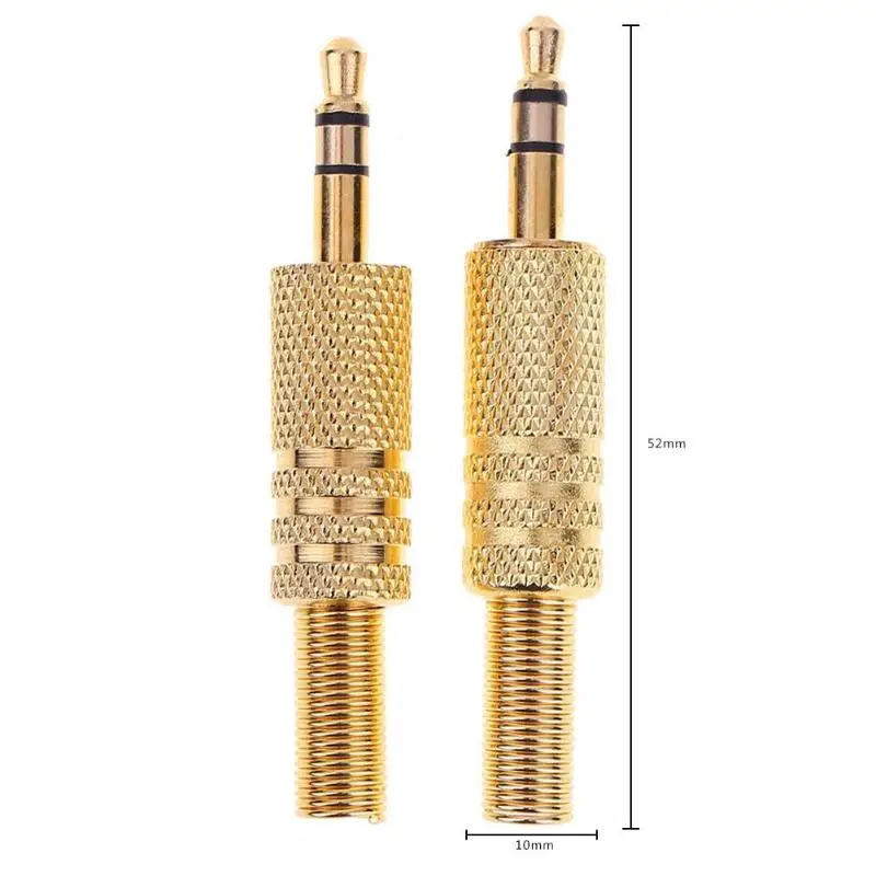 2 шт. стерео 3,5mm 1/8in Наушники DIY Мужской Аудио разъем Паяные соединители для компьютеров ноутбуков Планшеты MP3 Лидер продаж