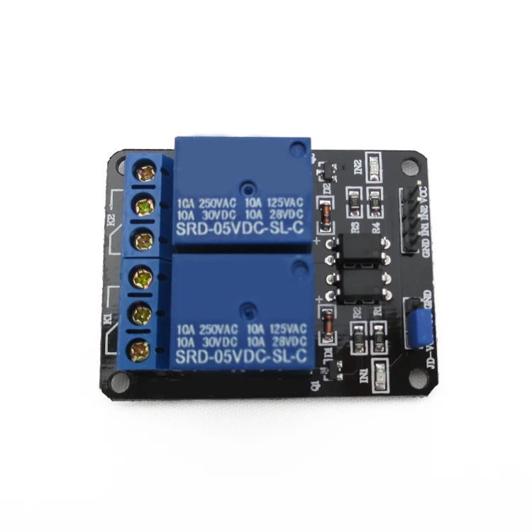 

Free shipping! 2 channel relay module relay expansion board for arduino 5V low level triggered 2-way relay module with opto