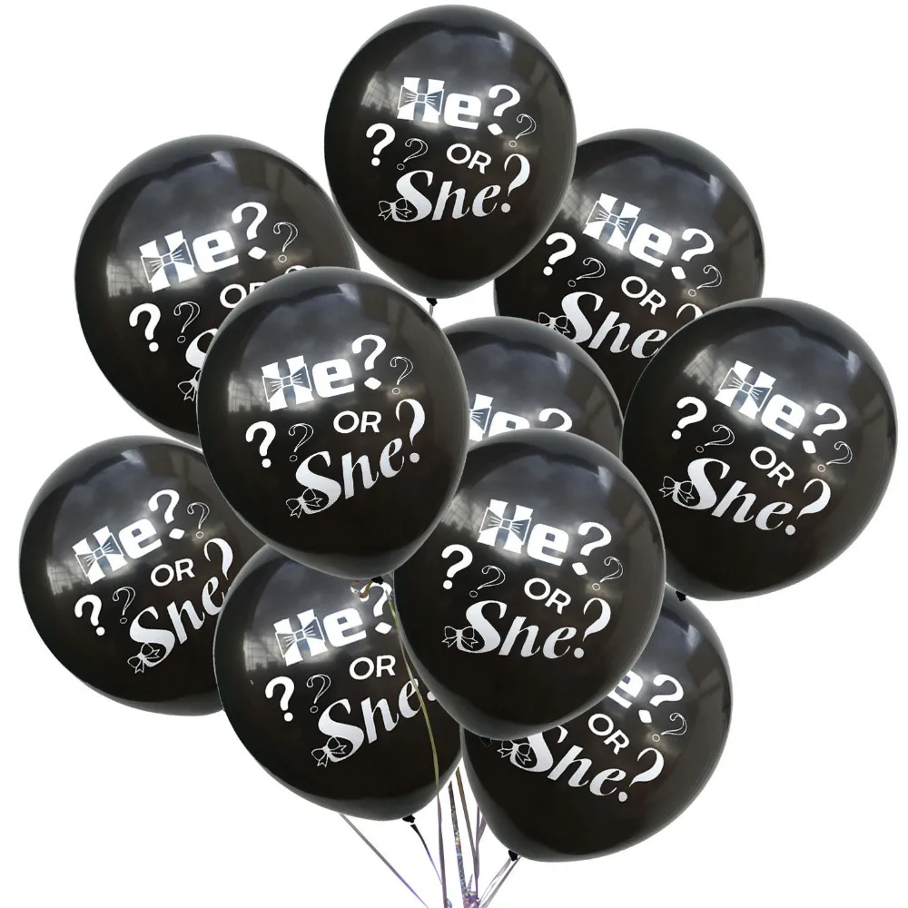 

50pcs He Or She Baby Balloon Gender Reveal Balloons Party Baby Shower Decorations Girl Boy ballons Birthday Party Supplies