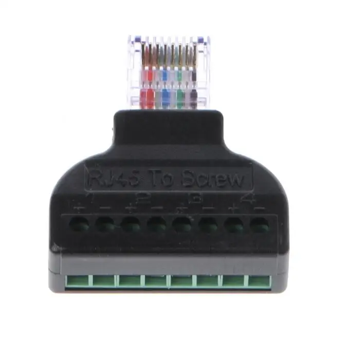 

RJ45 Ethernet Male To 8 Pin AV Terminal Screw Adapter Converter Block Plug CCTV