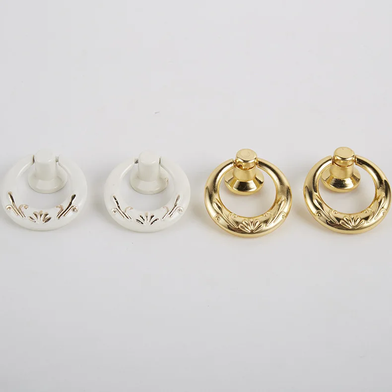 

2017 gold single hole cabinet, European ring drawer drawer pull ring chest door handle manufacturer wholesale