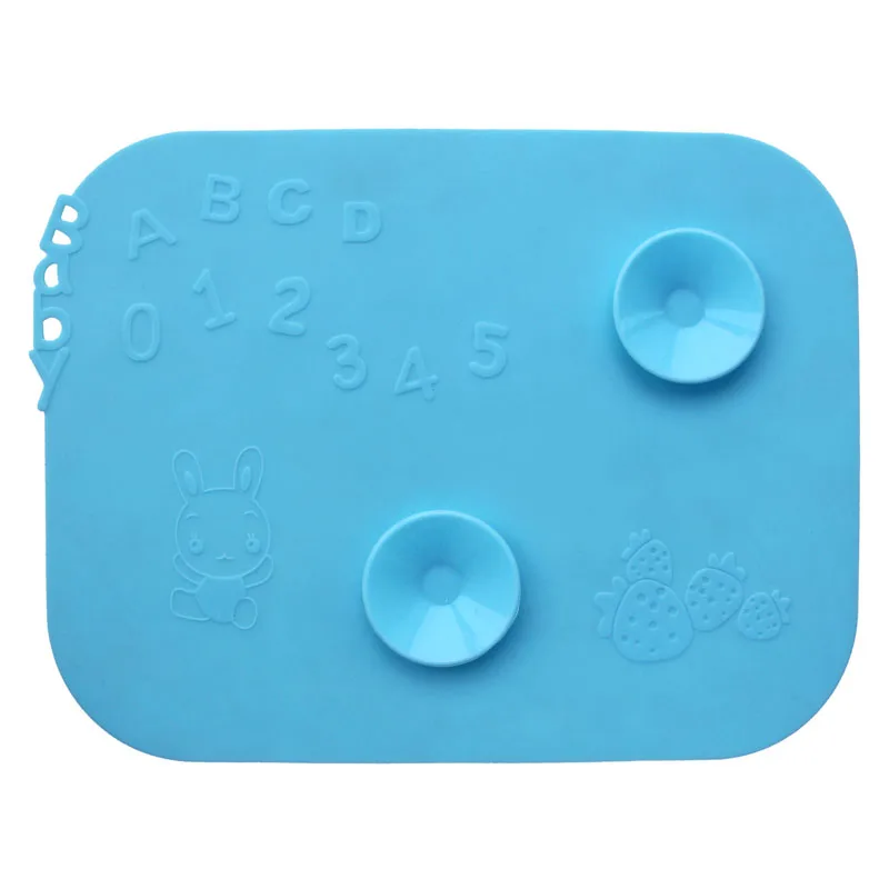 

New Baby Feeding Bowl Cup Anti slip Placemat Double sided 19 Suction Cups Sucker Mat Pads Tableware Fixed Non slip Coaster