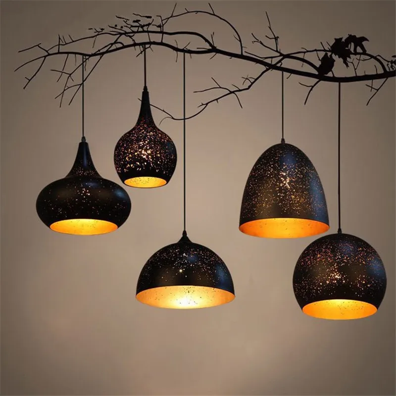 carved metal vintage loft pendant light