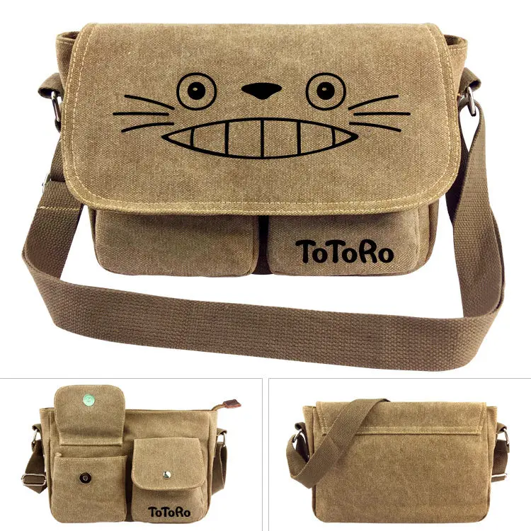 Аниме Мой сосед Тоторо мессенджер Холст сумка на плечо для подростков мультфильм Tonari no Totoro ранцы школьные сумки женские сумки
