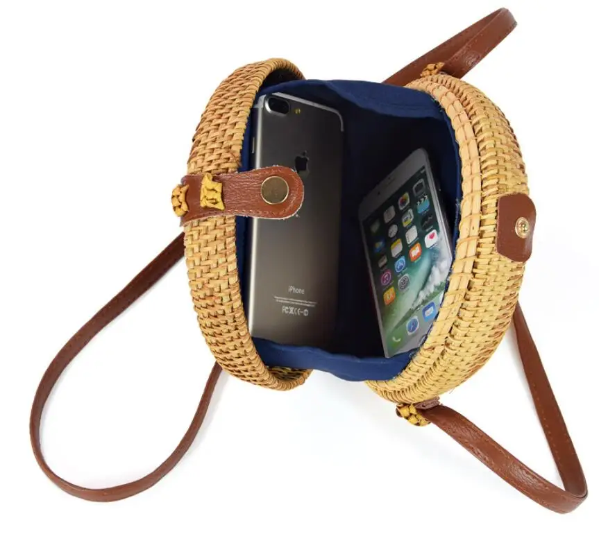 Toppies женская летняя соломенная сумка, плетеная сумка ручной работы, круглая плетеная Сумка из ротанга
