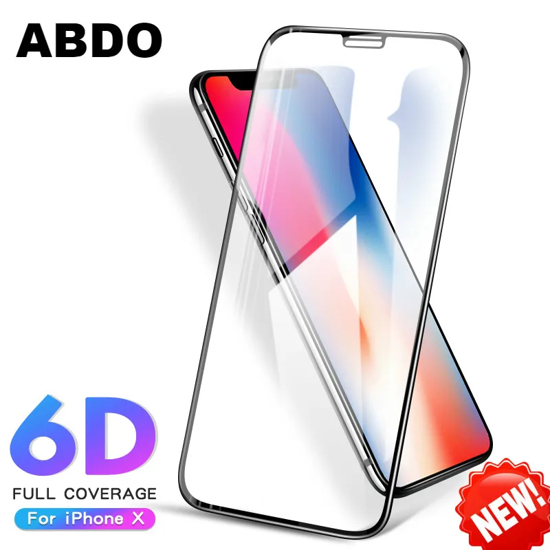 ABDO 6D полное покрытие Край Закаленное стекло для IPhone 8 7 s плюс X экран протектор 6