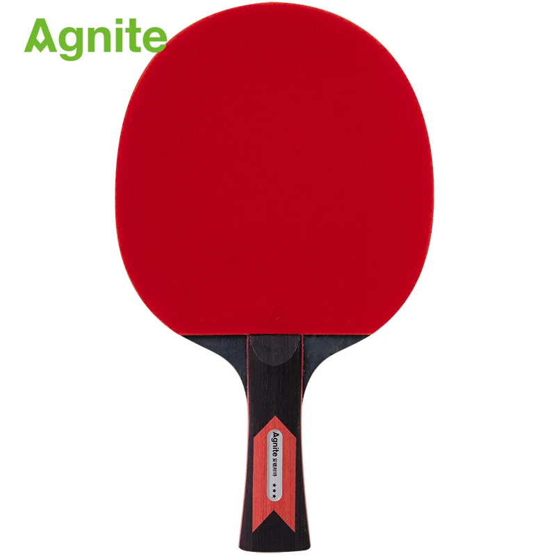 Agnite ракетка для настольного тенниса, двухсторонняя резиновая ракетка для настольного тенниса, для начинающих, тренировочная ракетка, для пинг-понга, 3 звезды