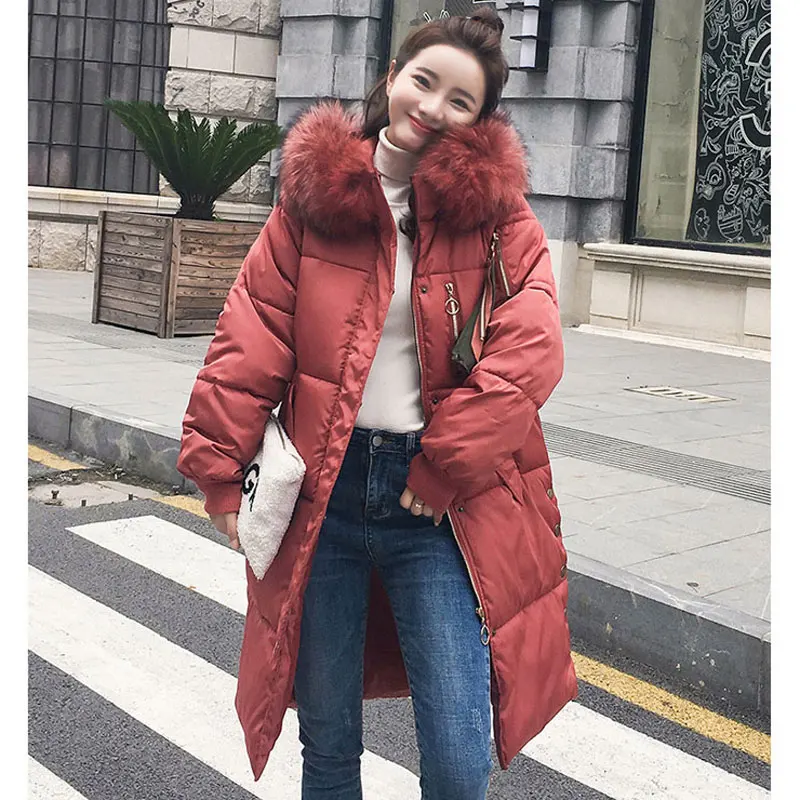 Capuchon De Parkas Plume Veste vent Black Coupe Neige Manteaux Hiver 2018 red Fourrure Outwear À Et Femmes white Wine grey Col Hee Grand Long Pardessus Wwm1677 Épais 3xl CwRq0xRf