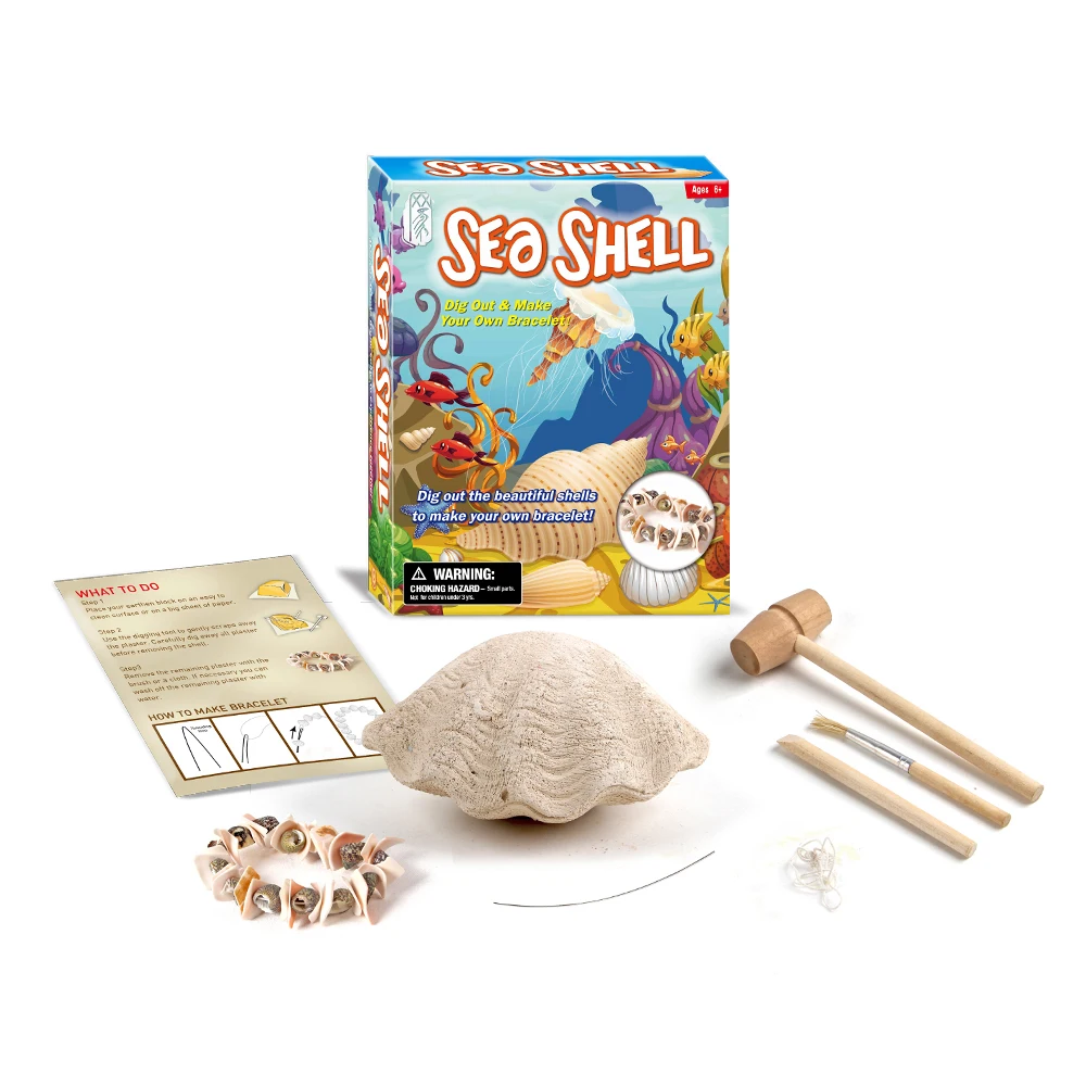

Surwish Children Learning Educational Seashell Bracelets Fossil Excavation Toy Kits with Environmentally Friendly Materials