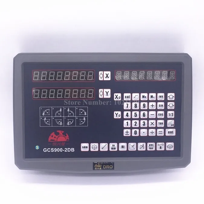 

Free shipping GCS900-2DB 2 Axis DRO Digital Readout and 2 Pieces 100-1020mm 5micron Linear Scale (Complete set with accessories)