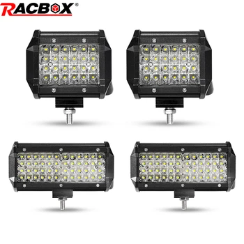 

RACBOX Pair Quad Rows 4'' 7 inch LED Work Light Spot Beam Spotlight 12V 24V For Jeep Lada Niva Offroad 4WD ATV UAZ 4x4 Motorbike